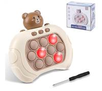 Ainiv Puzzle Pop It Game Machine, Push Pop Bubble Sensory Fidget Toy, Jeu à Pousser Rapide, Machine de Jeu de Puzzle Rapide, Jouet Anti-Stress, Petit Ours