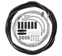 Ainiv Set de Câbles de Frein Vélo, 2.5M Kit de Câbles de Frein Universels, Câble de Changement de Vitesse et Câble de Transmission avec 2 Collecteurs de Freins en V (90 Degrés) pour VTT, Route