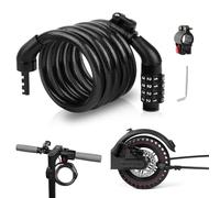 Ainiv Verrou de sécurité pour scooter à combinaison réinitialisable à 4 chiffres, 120 cm/8 mm, antivol idéal pour Xiaomi M365/Pro2/vélo/tondeuse/porte/barrière de portail