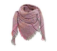 Ainiyo Écharpe pour femme avec bouton élégant personnalité classique avec beau motif écharpe en cachemire écharpe automne Saint-Valentin écharpe triangulaire une écharpe douce comme cadeau, Rose,