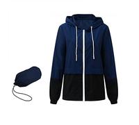 Ainiyo - Veste de plein air imperméable pour femme, respirante, pour les demi-saisons, légère, avec capuche, veste coupe-vent pour les randonnées, les voyages, le trekking et le cyclisme, compactable