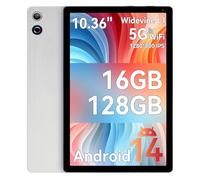 Ainmel Tablette Android, 10 Pouces Octa-Core Processeur, 16GB RAM 128GB ROM, 1TB TF Card Expand, 1280x800 IPS HD Touchscreen, 5G/2.4G WiFi, BT 5.0, 5MP+8MP Dual Camera Android Tablette (Argenté)