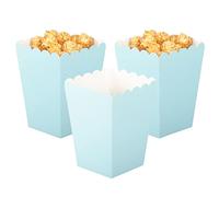 Ainmto Boîtes de Pop-corn Bleu Clair 24 Pièces, Petite Conteneur de Pop-corn en Papier pour Fête