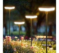 Ainostone Lampe Solaire Exterieure Jardin 8 Pièces Lumiere Solaire Exterieur Blanc Chaud Eclairage Exterieur Solaire 1000mAh avec Étanches IP65 Super Lumineux 34 Lumens pour Chemins Allée Pelouse