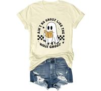 Ain't No Ghost Like The Holy Ghost Shirt Holy Spooky Reading Halloween T-shirt Halloween Christian Reading Tops, Jaune crémeux., S