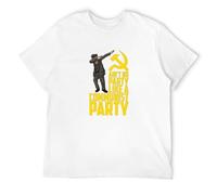 Ain't No Party Like A Communist Party T-Shirt Graphic Tee Printed Top Mens White Shirt M