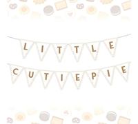 Ain't Nothing But a Gangsta Party Cutie - Bannière à tarte, kaki, marron, 25,4 x 200,7 cm, réutilisable, pour fête prénatale et décorations d'anniversaire