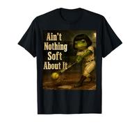 Ain't Nothing Soft About It Grenouille Softball avec Coupe de Cheveux Bob T-Shirt