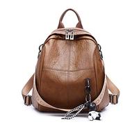 AINUOEY Femme Sac a Dos Sacs à Main Portés Bandouliere Feminin Ados Original PU Cuir 73504 1pc ensemble Marron