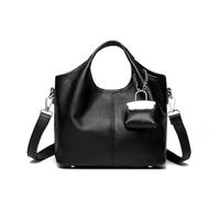 AINUOEY Femme Sac a Main Sacs à Bandouliere Portés épaule Feminin Cabas Original PU Cuir 79218 1pc ensemble Noir