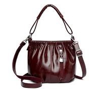 AINUOEY Femme Sac a Main Sacs à Bandouliere Portés épaule Feminin Cabas Original PU Cuir 79225 1pc ensemble Rouge De Jujube