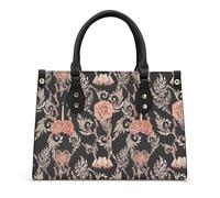 AINUOEY Femme Sacs à main imprimés Sacs à Bandouliere Portés épaule Feminin Cabas Original PU Cuir 40113 1pc ensemble Noir V4