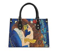 AINUOEY Femme Sacs à main imprimés Sacs à Bandouliere Portés épaule Feminin Cabas Original PU Cuir 40109 1pc ensemble Noir V5
