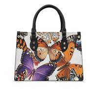 AINUOEY Femme Sacs à main imprimés Sacs à Bandouliere Portés épaule Feminin Cabas Original PU Cuir 40108 1pc ensemble Noir V7