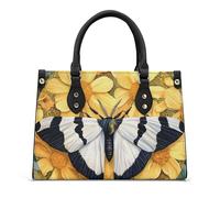 AINUOEY Femme Sacs à main imprimés Sacs à Bandouliere Portés épaule Feminin Cabas Original PU Cuir 40111 1pc ensemble Noir V3