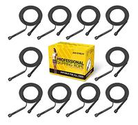 AIO EYEUY Lot de 10 cordes à sauter réglables en PVC pour le fitness et l'exercice, pour hommes, femmes et enfants, sans nœuds, pour garder la forme, l'entraînement, noir