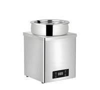 AiODiO Chauffe-Perles de Tapioca en Acier Inoxydable, Plage de température réglable de 30 à 100 °C, Circulation tridimensionnelle, idéal pour la Restauration et Les Salons de thé. 7L