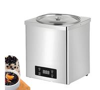 AiODiO Chauffe-Perles de Tapioca en Acier Inoxydable, Plage de température réglable de 30 à 100 °C, Panneau Tactile, Puissance de 300 à 600 W, idéal pour la Restauration et Les Salons de thé. 3L