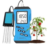 AiODiO Détecteur de Sol numérique Portable 7 en 1, humidimètre avec écran LCD, testeur de conductivité des nutriments, pour plantations agricoles, Culture du Sol et plantations en Pot.