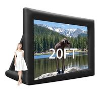 AiODiO Écran de Projection Gonflable pour extérieur, Compatible avec Les Projections Avant et arrière. Comprend Un Ventilateur Gonflable, des Attaches et Un Sac de Rangement. 20FT