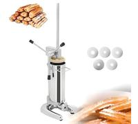 AiODiO Machine à Churros Professionnelle, 2L/3L, Manuelle, avec 5 moules, en Acier Inoxydable, de Style Espagnol, idéale pour Les cafétérias, boulangeries et Salons de thé. 3L