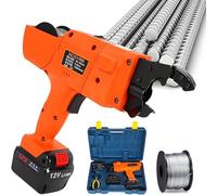 AiODiO Machine à ligaturer Les Barres d'armature portative, sans Fil, avec boîte à Outils et 2 Batteries Rechargeables, Temps de nouage de 0,8 s, pour ligatures de Fils d'acier. 30-60mm