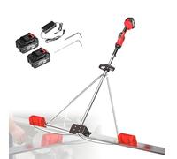 AiODiO Règle vibrante sans Fil pour béton, avec Moteur sans balais, 3000-6000 TR/Min, 9 Vitesses, Double Moteur, pour la Construction de Routes. 1.8m-2*Battery