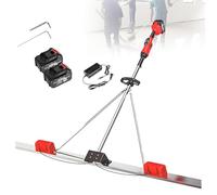 AiODiO Règle vibrante sans Fil pour béton Humide Bull, règle vibrante électrique sans Fil, Moteur sans balais, 9 Vitesses, 3000-6000 TR/Min, pour la Construction de Routes 1.5m-2*Battery