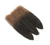 Aiokrtse Lot de 5 extensions de cheveux brésiliens bouclés au crochet - Cheveux synthétiques ondulés de style bohème - 71,1 cm (total 600 g, 1B/27 couleur)