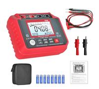AIOMEST T0-TS58 Mégohmmètre numérique 1000 V 0,1 MΩ ~ 20 GΩ 50 V/100 V/250 V/500 V/1000 V avec rétroéclairage pour appareils électriques tels que moteurs et câbles
