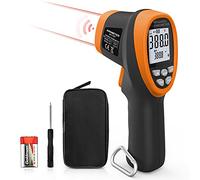 AIOMEST Thermomètre Infrarouge Laser Numérique Sans Contact -58°F~2732°F (-50°C~1500°C) Emissivité Réglable Digital LCD Alarme Pistolet de Température pour Industrial Cuisine Pizza (Pas pour L'homme)