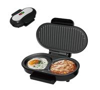 Aioneer 750 W Commercial Mini Steak Machine, Panini Sandwich Maker, Bread Breakfast Barbecue Machine with Non-Stick Coating, Automatic Temperature Control for Hamburge Sandwich B