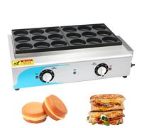 Aioneer 9 Hole Egg Burger Machine, Commercial Electric Heating Red Bean Cake Machine, 50-300℃ Safe Temperature Control Rapid Heating, Non-Stick Omelette Maker, for Fried Eggs Bur