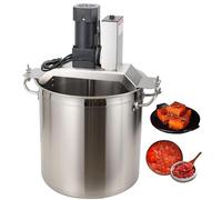 Aioneer Adjustable Speed Automatic Mixer Machine Commercial, 40L/80L Electric Sauce Stirrer Frying Machine with 4-Blade Scraper for Jam, Hot Pot Base, Soup, Chili Sauce, Seasonin-40l/10.5gal