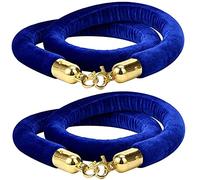 Aioneer Barrière De Corde en Velours Rouge avec Poteaux, Poteau De Gestion De File D'Attente, Solution De Contrôle des Foules Haut De Gamme, Élégantes Cordes en Velours Rouge Pou-Blue-4ft/120cm