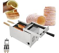Aioneer Electric Chimney Cake Oven Machine with 2 Rollers, Adjustable Temperature 50°C-300°C for Perfect Hungarian Pastries, Ideal for Bakeries and Home Use