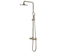 Aioneer Ensemble De Douche Classique À Effet Pluie De 20 Cm (8 Pouces), Robinetterie Murale, Ensemble Combiné en Laiton, Mitigeur À Poignée Unique avec Douchette À Main, Pommeau