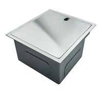 Aioneer Évier De Camping-Car, Évier De Cuisine À Une Cuve, Éviers De Bar, Petit Évier Carré Encastrable en Acier Inoxydable, Évier De Camping-Car, Évier De Camping-Car avec Robin-Silver-32x43cm