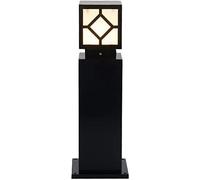 Aioneer Garden Post Light Outdoor Patio Villa Door Pillar Table Light Black Square Column Post Lights - Fence Pedestal Light Gate Bollard Pillar Fixtures Waterproof E27 Patio Pil
