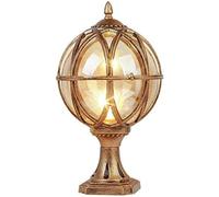 Aioneer Garden Post Light Post Lantern Light Round Glass Shade Post Ball Pillar Post Lamp One-Light Outdoor Column Lamp Traditional Waterproof Snow Protection Waterproof Street D