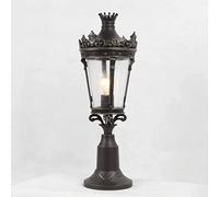 Aioneer Garden Post Light Single Head E27 Patio Light Waterproof Column Headlight Diamond Outdoor Lamp Gate Pillar Light Courtyard Garden Light Fixture Column Light Street Decor -Style B
