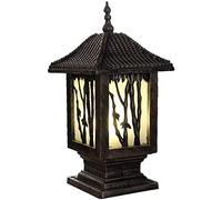 Aioneer Garden Post Light Socket Four-Corner Column Headlight, Outdoor Waterproof Pillar Lamp Decor Landscape Chapiter Lighting for Courtyard Fence Villa Corridor Walkway Park T