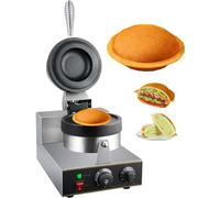 Aioneer Gaufrier Professionnel pour Hamburgers, 1 300 W, Presse À Panini Électrique Antiadhésive, Contrôle De La Température De 50 À 300 °C, Chauffage Double Face, Minuterie De 5