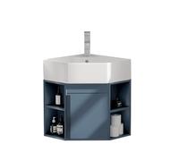 Aioneer Lavabo d'angle Mural, Petit Meuble-Lavabo, Fixation Murale pour Optimiser l'espace, Robinet Et Bonde Chromés.-52 * 45cm