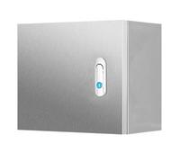 Aioneer Lockable Outdoor Electrical Junction Box, Stainless Steel Distribution Enclosure with Mounting Plate, Weatherproof Wall-Mounted Cabinet for Secure Power Connections