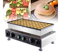 Aioneer Machine À Dorayaki Électrique, Machine De Cuisson Commerciale 50 Trous, Petit Gaufrier, Mini-Crêpière, Surface Antiadhésive pour Cafés Et Restaurants