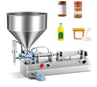 Aioneer Machine De Remplissage De Pâte Pneumatique, Remplisseuse Semi-Automatique en Acier Inoxydable avec Double Mode Manuel/Automatique, Faible Consommation d'air 0,1 M3/Minute-300ml