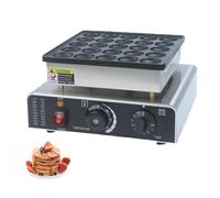 Aioneer Mini Gaufrier Hollandais Professionnel, 25 Pièces, 850 W, Électrique, Antiadhésif, pour Dorayaki, Muffins, pour La Maison, La Cuisine, Le Restaurant, La Boulangerie, Le S