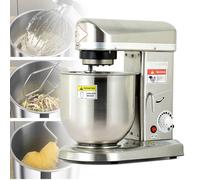 Aioneer Mixeur sur Socle Professionnel De Cuisine, Mixeur Électrique avec Bol en Acier Inoxydable, Crochet Pétrisseur, Fouet Plat, Machine De Mixage Alimentaire Multifonctionnell-Stainlesssteel-7L