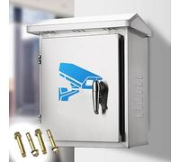Aioneer Outdoor Exterior Wall Waterproof Electrical Socket Box with Accessories, Wall-Mounted Power Supply Connectivity Enclosure Metal for Apartments/Courtyards/Factor-H 24 x W 20 x D 10 in